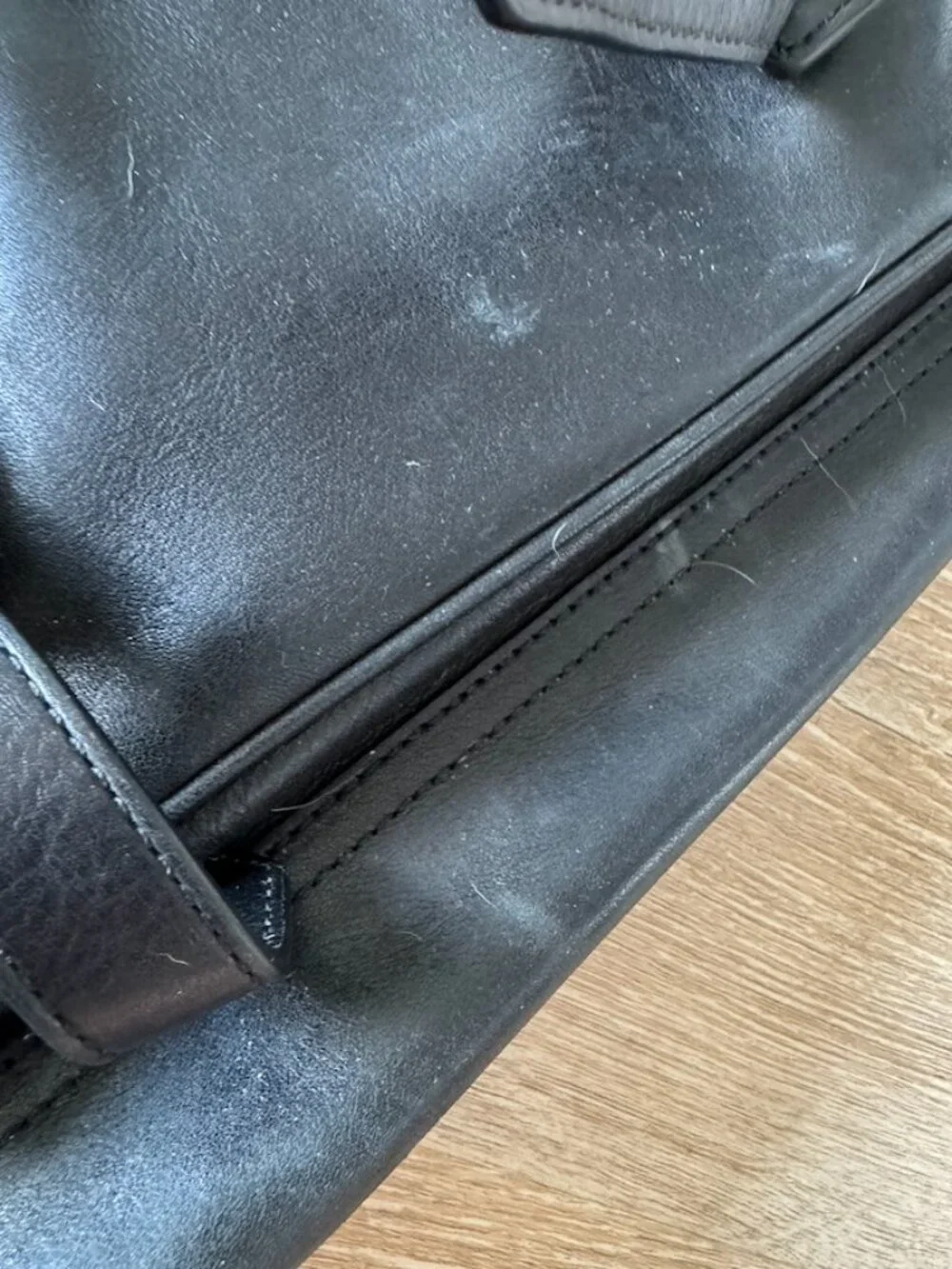 Coach Black Leather Backpack